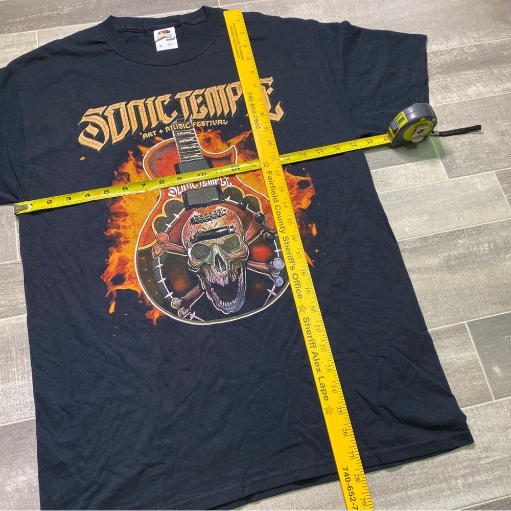 Sonic Temple Disturbed Shirt Men Med Skull Foo Fighters Ghost Metal Bands Mapfre - Picture 4 of 11